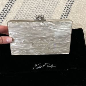 NWOT Edie Parker Acrylic Clutch, never used